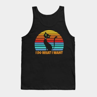 Vintage Black Cat Lover Tank Top